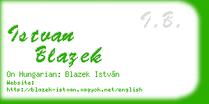 istvan blazek business card